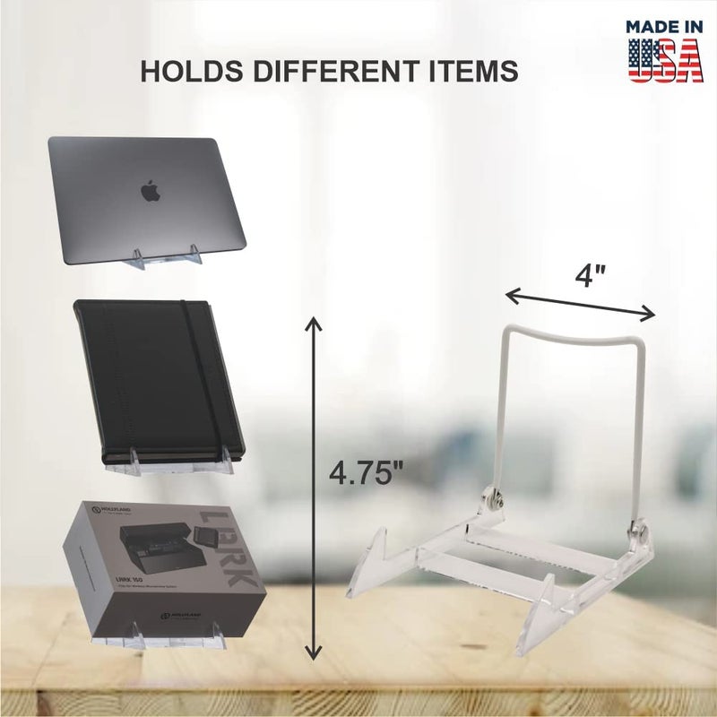 KINGDOM SOLUTIONS MADE IN USA 12-pack Sturdy & Durable Adjustable Acrylic Easels to Display Unnoticeably Plates  Art  Pictures & More - Unique on the Market - Image 3